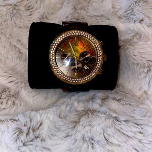 Bedazzled Michael Kors Tortoise Watch